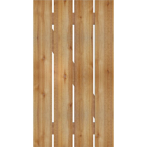 Ekena Millwork Rustic Wood Shutter - Rough Sawn Western Red Cedar - RBS06Z23X042RWR