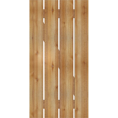 Ekena Millwork Rustic Wood Shutter - Rough Sawn Western Red Cedar - RBS06Z23X046RWR