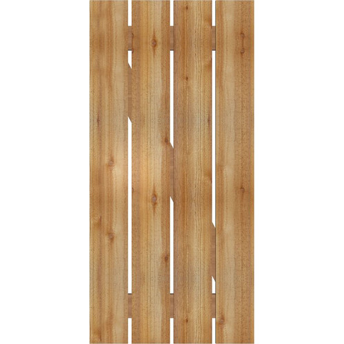 Ekena Millwork Rustic Wood Shutter - Rough Sawn Western Red Cedar - RBS06Z23X048RWR