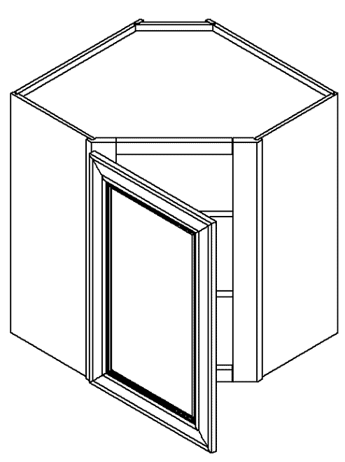 Jarlin Cabinetry - Wall Diagonal Corner Cabinet - WDC273615 - Aria Blue