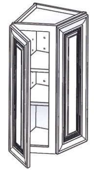 Jarlin Cabinetry - Wall End Cabinet - WEC1236 - Aria Blue