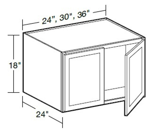 Ideal Cabinetry Napa Blended Cream Wall Cabinet - W362418-NBC