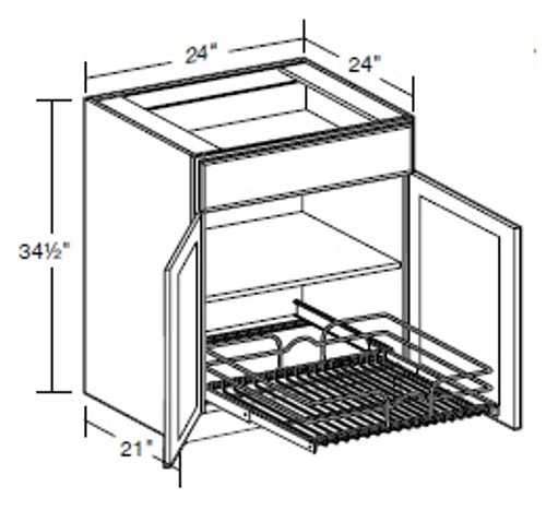 Ideal Cabinetry Napa Blended Cream Base Cabinet - B24-1WT-NBC