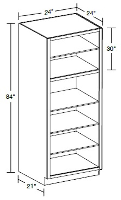 Ideal Cabinetry Napa Blended Cream Pantry Cabinet - Without Doors - U242484ND-NBC