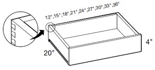 Ideal Cabinetry Napa Blended Cream Rollout Tray Kits - ROT15-NBC