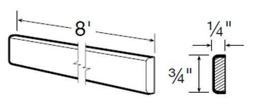 Ideal Cabinetry Napa Blended Cream Batten Molding - BM8-NBC