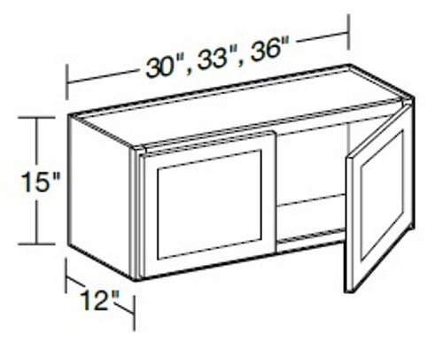 Ideal Cabinetry Hawthorne Cinnamon Wall Cabinet - W3315-HCN