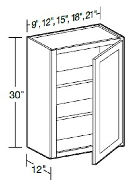 Ideal Cabinetry Hawthorne Cinnamon Wall Cabinet - W1230-HCN