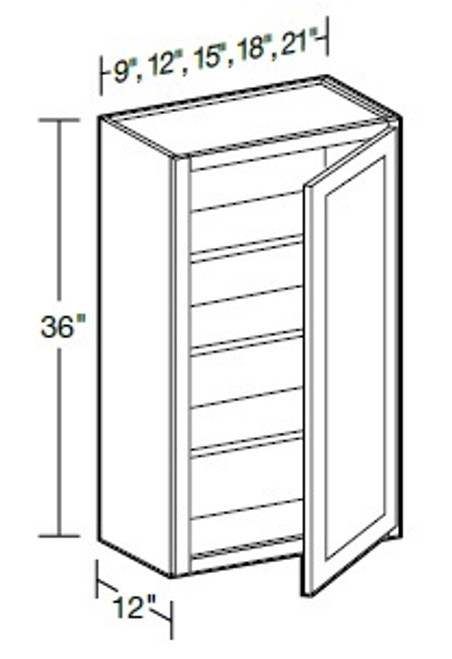 Ideal Cabinetry Hawthorne Cinnamon Wall Cabinet - W1236-HCN