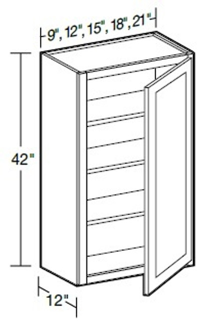 Ideal Cabinetry Hawthorne Cinnamon Wall Cabinet - W2142-HCN
