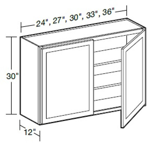 Ideal Cabinetry Hawthorne Cinnamon Wall Cabinet - W2430-HCN