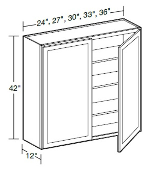 Ideal Cabinetry Hawthorne Cinnamon Wall Cabinet - W2442-HCN