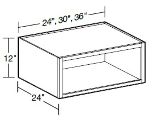 Ideal Cabinetry Hawthorne Cinnamon Wall Cabinet - Without Doors - W302412ND-HCN