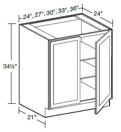 Ideal Cabinetry Hawthorne Cinnamon Base Cabinet - B24FH-HCN