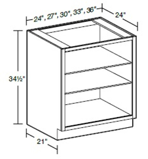 Ideal Cabinetry Hawthorne Cinnamon Base Cabinet - Without Doors - B24ND-HCN