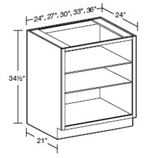 Ideal Cabinetry Hawthorne Cinnamon Base Cabinet - Without Doors - B27ND-HCN