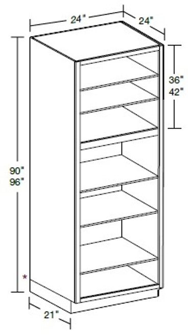 Ideal Cabinetry Hawthorne Cinnamon Pantry Cabinet - Without Doors - U242496ND-HCN