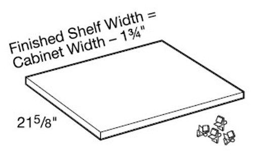 Ideal Cabinetry Hawthorne Cinnamon Base Cabinet Shelf Kits - SK1524-HCN