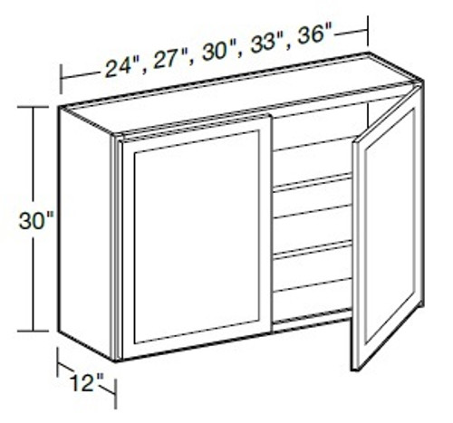 Ideal Cabinetry Norwood Deep Onyx Wall Cabinet - W2730-NDO