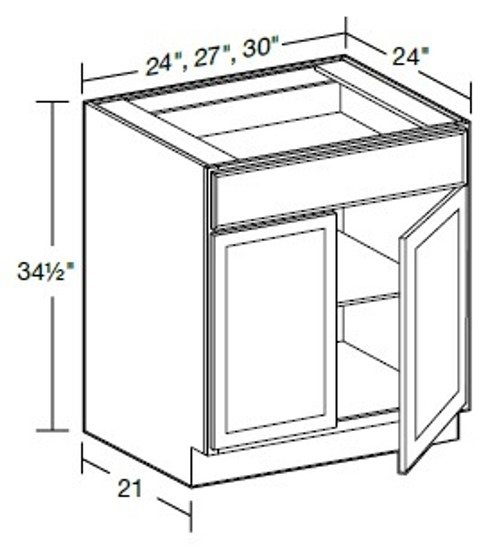 Ideal Cabinetry Norwood Deep Onyx Base Cabinet - B30-NDO