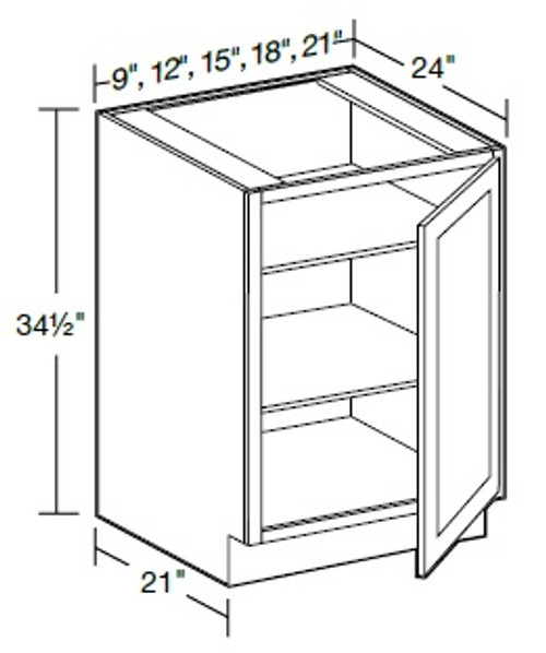 Ideal Cabinetry Norwood Deep Onyx Base Cabinet - B09FH-NDO