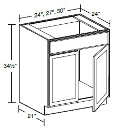 Ideal Cabinetry Norwood Deep Onyx Base Cabinet - SB27-NDO