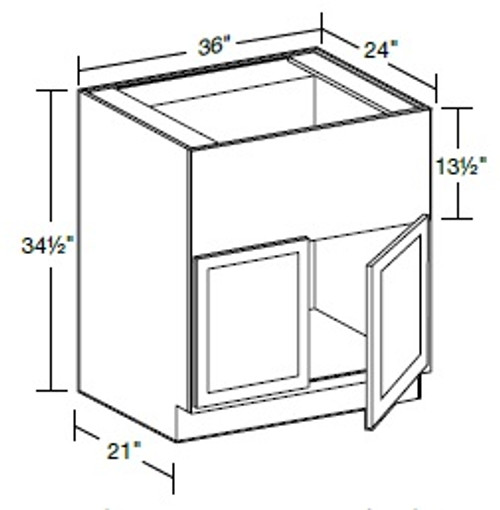 Ideal Cabinetry Norwood Deep Onyx Base Cabinet - FSB36-NDO