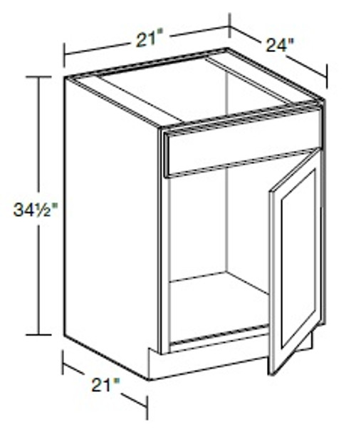 Ideal Cabinetry Norwood Deep Onyx Base Cabinet - SB21-NDO