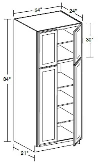 Ideal Cabinetry Norwood Deep Onyx Pantry Cabinet - U242484-NDO