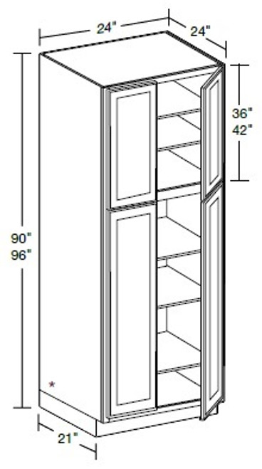 Ideal Cabinetry Norwood Deep Onyx Pantry Cabinet - U242496-NDO