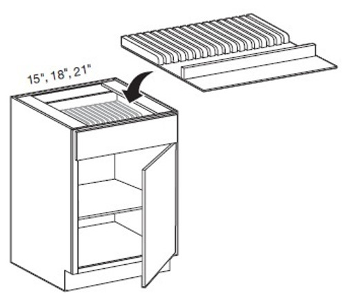 Ideal Cabinetry Norwood Deep Onyx Knife Block Insert - KBI18-NDO