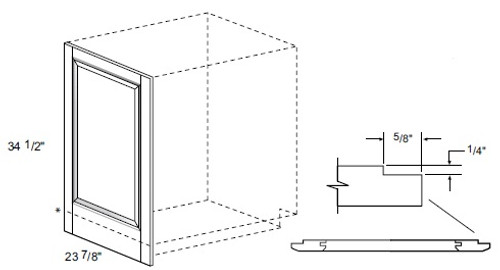 Ideal Cabinetry Norwood Deep Onyx Matching Base End Panel - MBEP-NDO