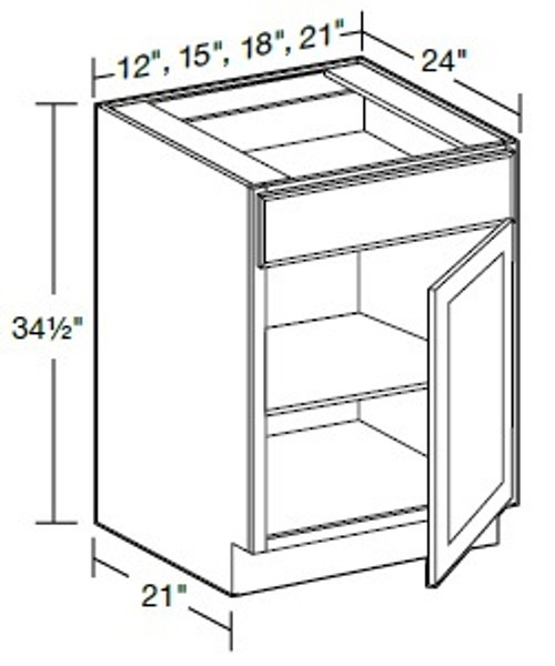 Ideal Cabinetry Nassau Mythic Blue Base Cabinet - B21-NMB