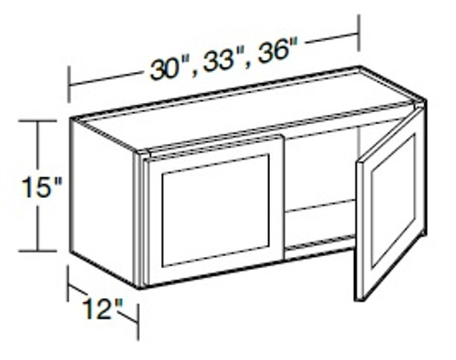 Ideal Cabinetry Fulton Mocha Wall Cabinet - W3015-FMG