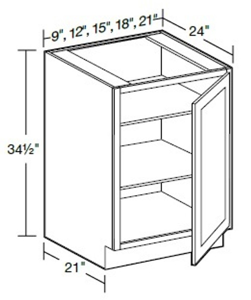 Ideal Cabinetry Fulton Mocha Base Cabinet - B15FH-FMG