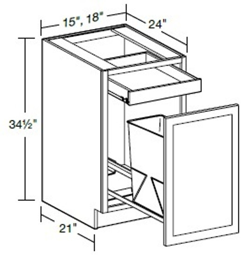 Ideal Cabinetry Fulton Mocha Base Cabinet - B1WB18-FMG
