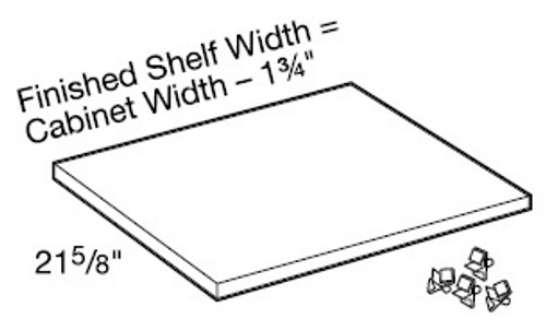 Ideal Cabinetry Fulton Mocha Matching Interior Base Cabinet Shelf Kits - SK3624MI-FMG