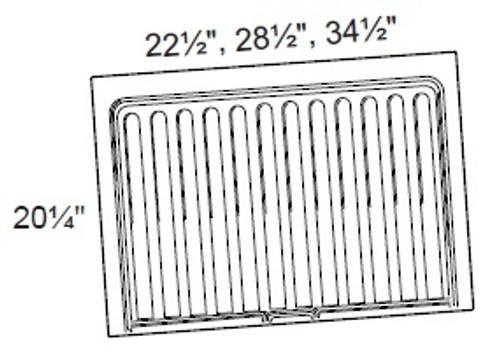 Ideal Cabinetry Fulton Mocha Deep Vanity Sink Base Liner - VSBL2124-FMG