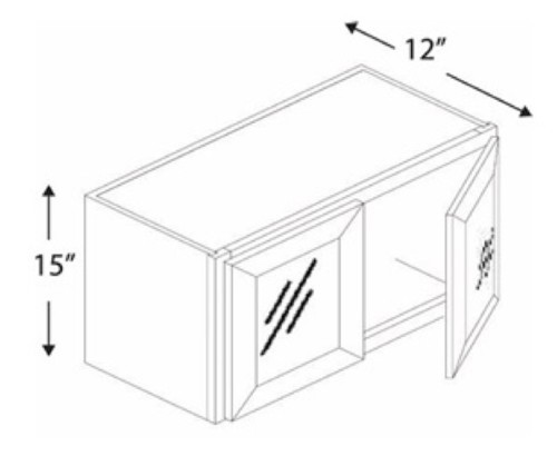 Blue Valley Shaker Modern Slate Kitchen Cabinet - MS-W3015GD