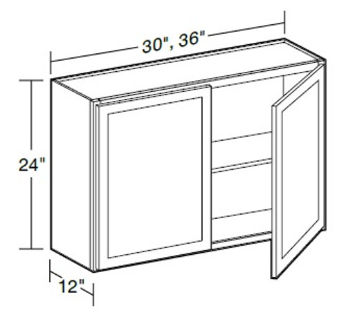 Ideal Cabinetry Nantucket Polar White Wall Cabinet - W3024-NPW