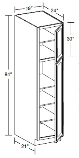 Ideal Cabinetry Nantucket Polar White Pantry Cabinet - U182484-NPW