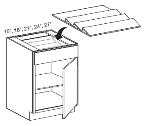 Ideal Cabinetry Nantucket Polar White Spice Drawer Insert - SDI15-NPW