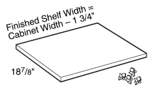 Ideal Cabinetry Nantucket Polar White Vanity Shelf Kit - VSK2121-NPW