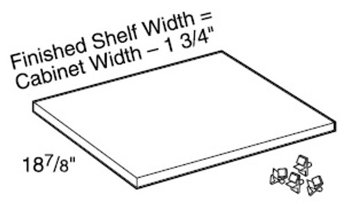 Ideal Cabinetry Nantucket Polar White Matching Interior Vanity Shelf Kit - VSK1221MI-NPW