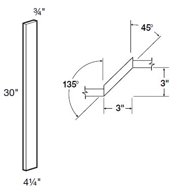 Ideal Cabinetry Nantucket Polar White Angle Fillers - AF342-NPW