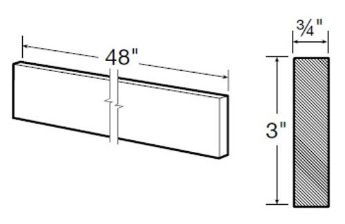 Ideal Cabinetry Nantucket Polar White Valance - VA48-NPW