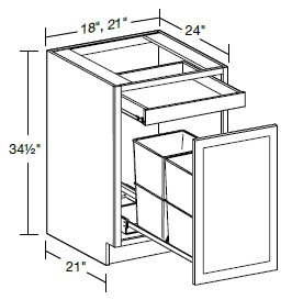 Ideal Cabinetry Waterford Vivid White Base Cabinet - B2WB21-WVW