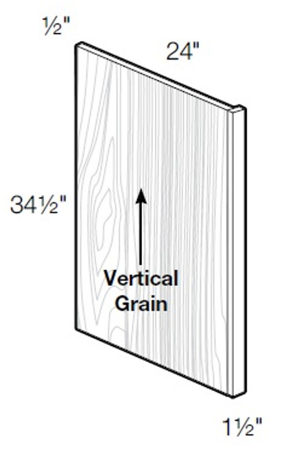 Ideal Cabinetry Waterford Vivid White Plywood Panel - BP1.5-WVW