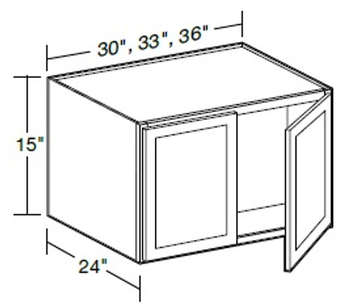 Ideal Cabinetry Wembley Valley Gray Wall Cabinet - W302415-WVG