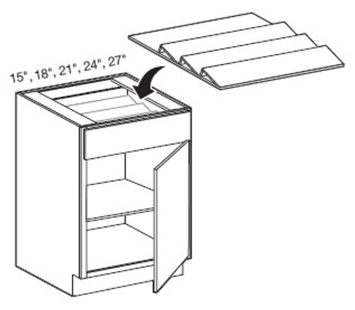 Ideal Cabinetry Wembley Valley Gray Spice Drawer Insert - SDI27-WVG